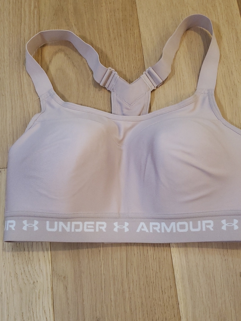 Under Armour Women's Light Pink Padded Racerback Sports Bra